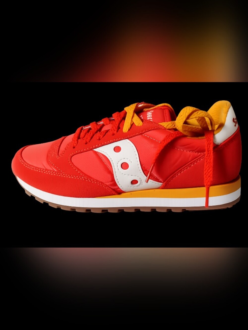 Saucony Originals Orange and Yellow Retro Runner Sneakers